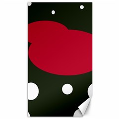 Red, Black And White Abstraction Canvas 40  X 72   by Valentinaart