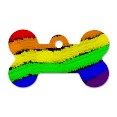 Rainbow Dog Tag Bone (Two Sides)