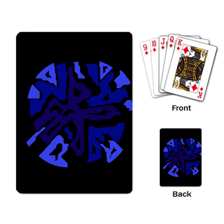 Deep blue abstraction Playing Card