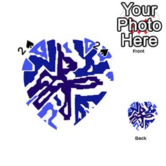 Deep Blue Abstraction Playing Cards 54 (heart) 