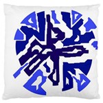 Deep blue abstraction Large Cushion Case (Two Sides) Back