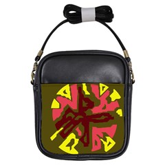 Abstraction Girls Sling Bags by Valentinaart