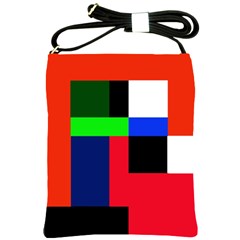 Colorful Abstraction Shoulder Sling Bags by Valentinaart