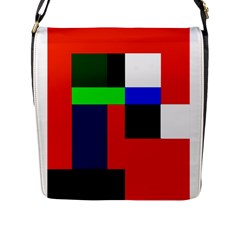 Colorful Abstraction Flap Messenger Bag (l)  by Valentinaart