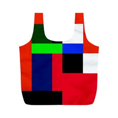 Colorful Abstraction Full Print Recycle Bags (m)  by Valentinaart