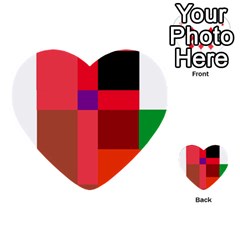 Colorful Abstraction Multi-purpose Cards (heart) 