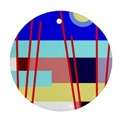 Abstract Landscape Ornament (round)  by Valentinaart