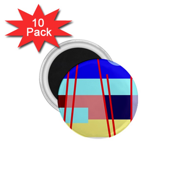 Abstract landscape 1.75  Magnets (10 pack) 