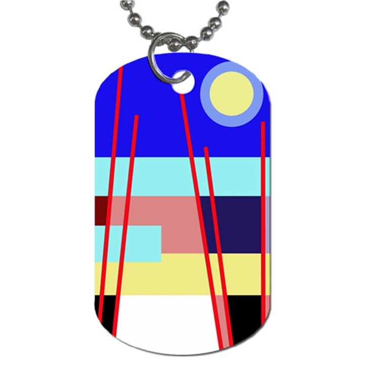 Abstract landscape Dog Tag (Two Sides)