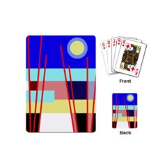 Abstract Landscape Playing Cards (mini)  by Valentinaart