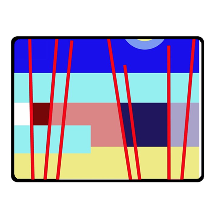 Abstract landscape Double Sided Fleece Blanket (Small) 