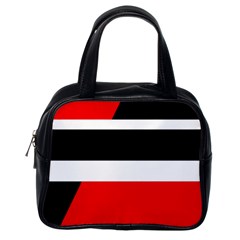 Red, White And Black Abstraction Classic Handbags (one Side) by Valentinaart