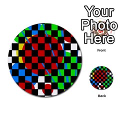 Colorful Abstraction Multi-purpose Cards (round) 