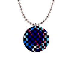 Blue Abstraction Button Necklaces by Valentinaart