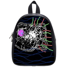 Neon Fish School Bags (small)  by Valentinaart