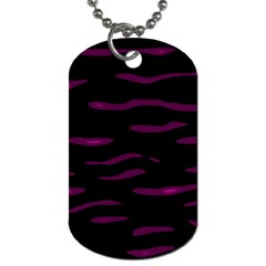 Purple And Black Dog Tag (two Sides) by Valentinaart