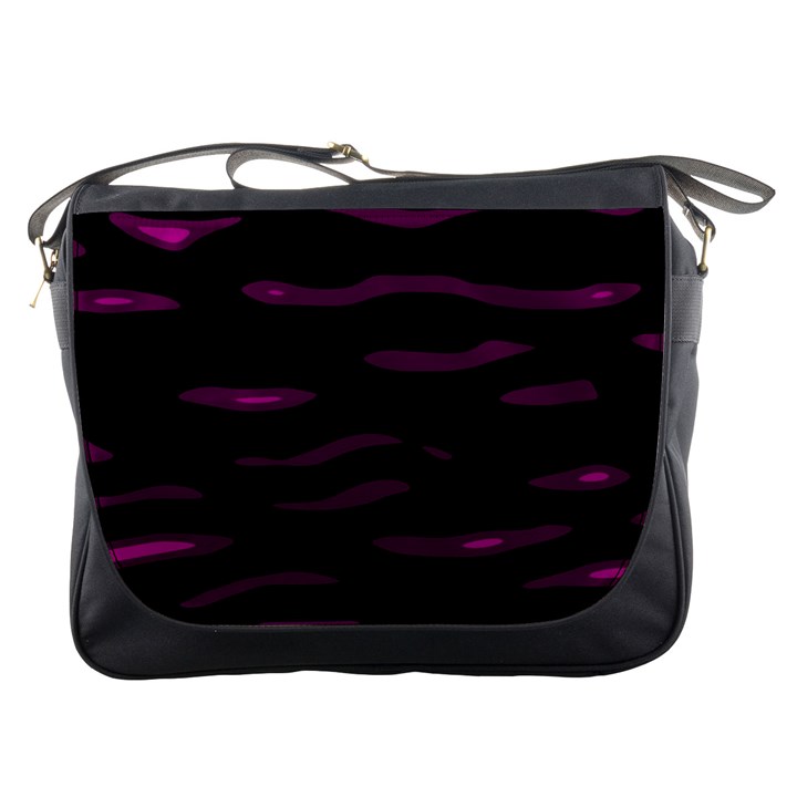 Purple and black Messenger Bags