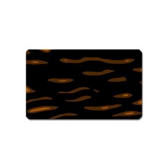 Orange And Black Magnet (name Card) by Valentinaart