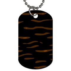 Orange And Black Dog Tag (two Sides) by Valentinaart