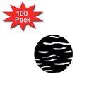 Black and white 1  Mini Magnets (100 pack)  Front