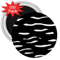 Black and white 3  Magnets (100 pack)