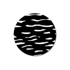 Black and white Magnet 3  (Round)