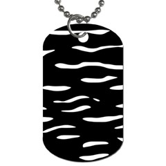 Black and white Dog Tag (One Side)
