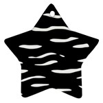 Black and white Star Ornament (Two Sides)  Front