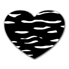 Black and white Heart Mousepads