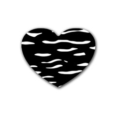 Black and white Heart Coaster (4 pack) 