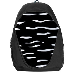 Black And White Backpack Bag by Valentinaart