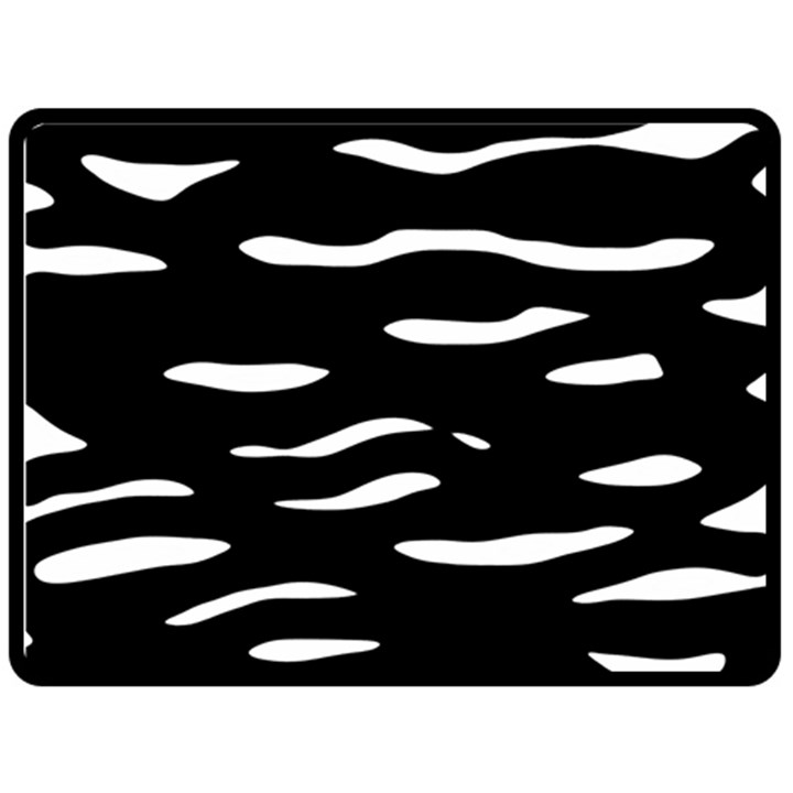Black and white Double Sided Fleece Blanket (Large) 
