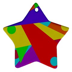 Colorful Abstract Design Ornament (star)  by Valentinaart