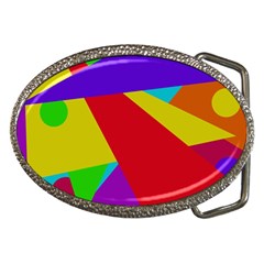 Colorful Abstract Design Belt Buckles by Valentinaart