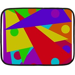 Colorful Abstract Design Double Sided Fleece Blanket (mini)  by Valentinaart