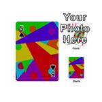 Colorful abstract design Playing Cards 54 (Mini)  Front - Spade5