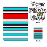 Blue, red, and white lines Multi-purpose Cards (Rectangle)  Back 1