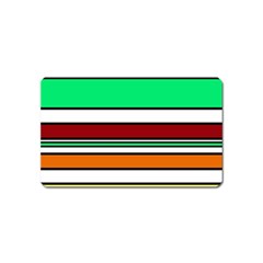 Green, Orange And Yellow Lines Magnet (name Card)