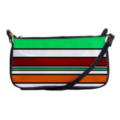 Green, Orange And Yellow Lines Shoulder Clutch Bags by Valentinaart