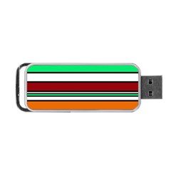 Green, Orange And Yellow Lines Portable Usb Flash (two Sides) by Valentinaart
