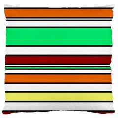 Green, Orange And Yellow Lines Standard Flano Cushion Case (one Side) by Valentinaart