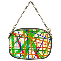 Colorful Lines Chain Purses (two Sides)  by Valentinaart