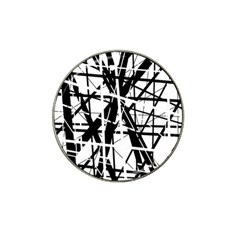 Black And White Abstract Design Hat Clip Ball Marker by Valentinaart