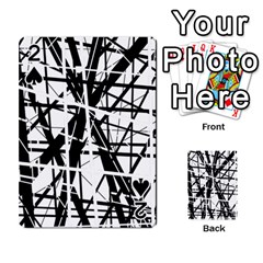 Black And White Abstract Design Playing Cards 54 Designs  by Valentinaart