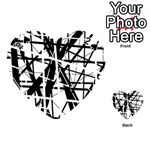 Black and white abstract design Playing Cards 54 (Heart)  Front - Spade2