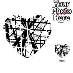 Black and white abstract design Playing Cards 54 (Heart)  Front - Spade3