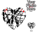 Black and white abstract design Playing Cards 54 (Heart)  Front - Heart2