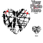 Black and white abstract design Playing Cards 54 (Heart)  Front - Heart3