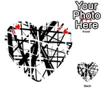 Black and white abstract design Playing Cards 54 (Heart)  Front - HeartJ