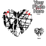 Black and white abstract design Playing Cards 54 (Heart)  Front - HeartA